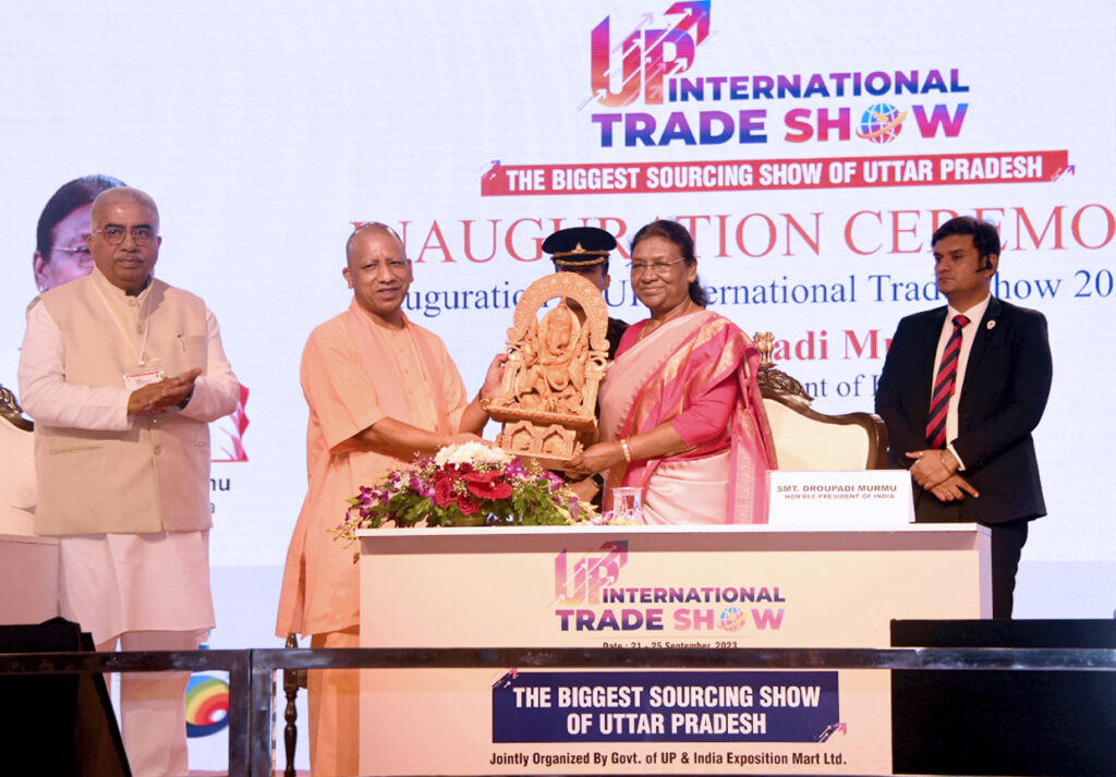 UP International Trade Show in Greater Noida was inaugurated by President Droupadi Murmu on Sep 21