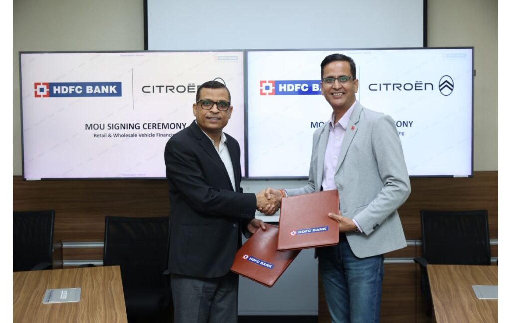 Citroën India partners with HDFC Bank